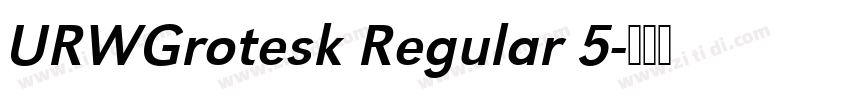URWGrotesk Regular 5字体转换